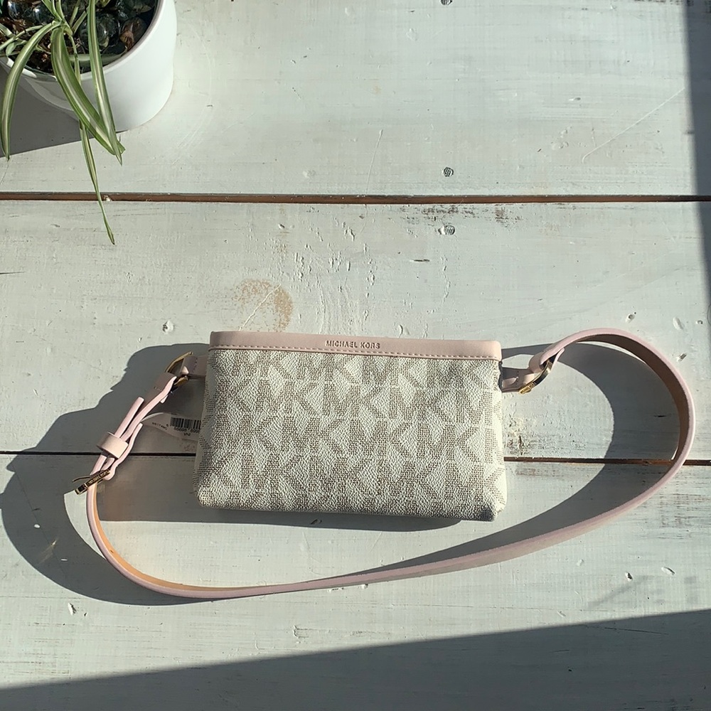 Pink, White and Gold Michael Kors Fanny pack